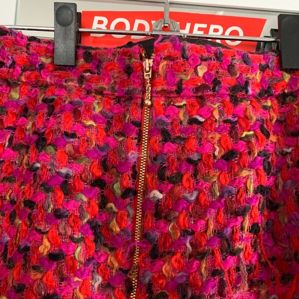 kate spade Multicolor Tweed Pencil Skirt - Pink & Red Accents